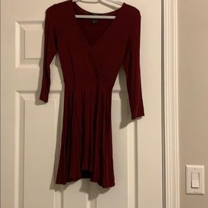 Quarter sleeve mini skater dress